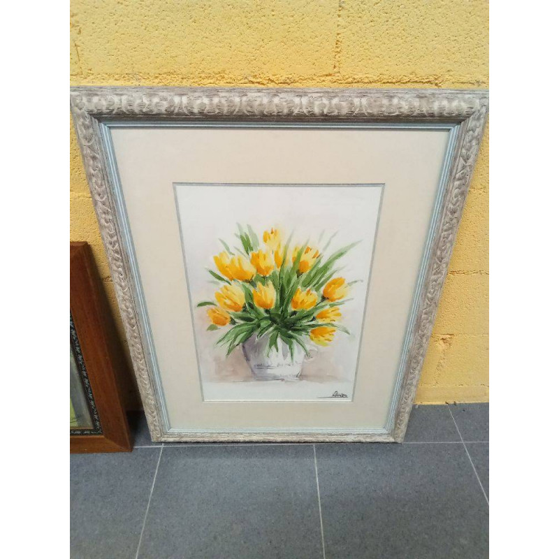 CUADRO ACUARELA BODEGÓN 87X69CM