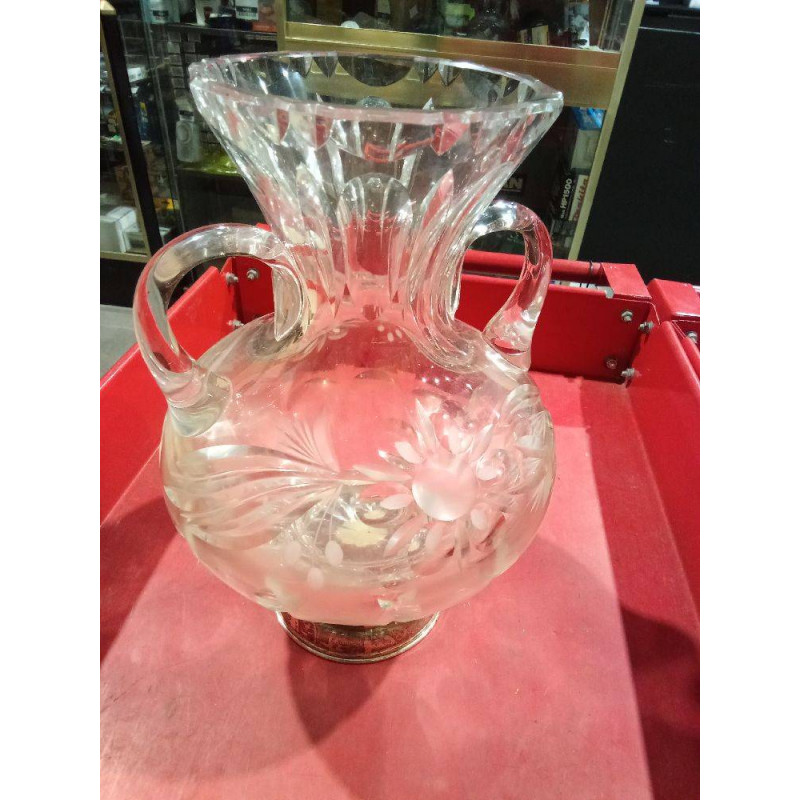 JARRÓN CRISTAL PLATA