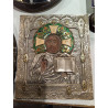 ICONO RUSO PLATA CRISTO PANTOCRATOR