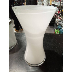 JARRÓN BLANCO CRISTAL