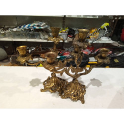 PAREJA CANDELABROS BRONCE