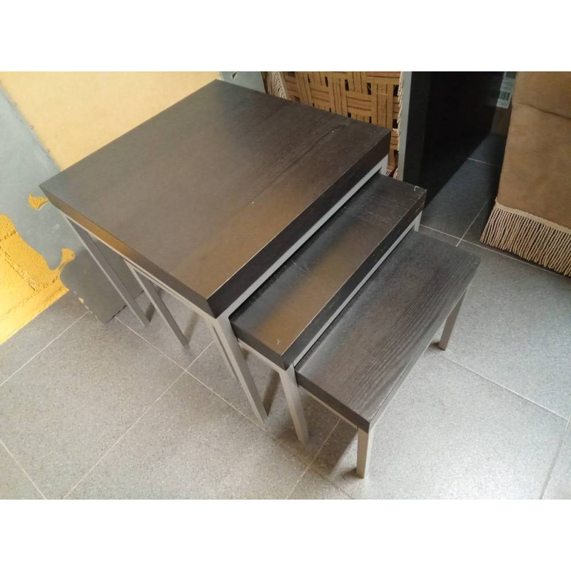 TRIO MESAS WENGUE 50X50X50CM