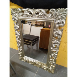 ESPEJO PLATEADO HOJAS 90X120CM