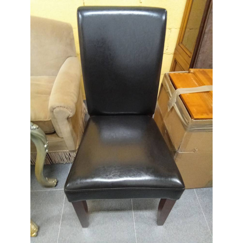 SILLA POLIPIEL MARRÓN 