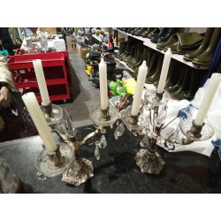 PAREJA CANDELABROS ANTIGUOS