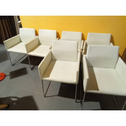 SILLA DISEÑO BLANCO CROMO