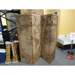 BIOMBO 4 CUERPOS MAPA 180X203