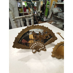 ESPEJO ABANICO BRONCE