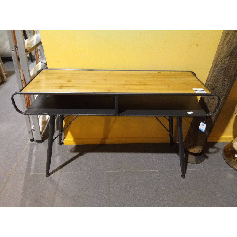 CONSOLA ABETO METAL 120X38X78 NEGRO