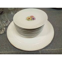 CONJ. POSTRE FLORES COLOR