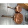 PAREJA DE CAZOS DE COBRE FRANCÉS 