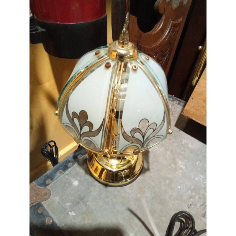 LÁMPARA SOBREMESA CRISTAL DORADA