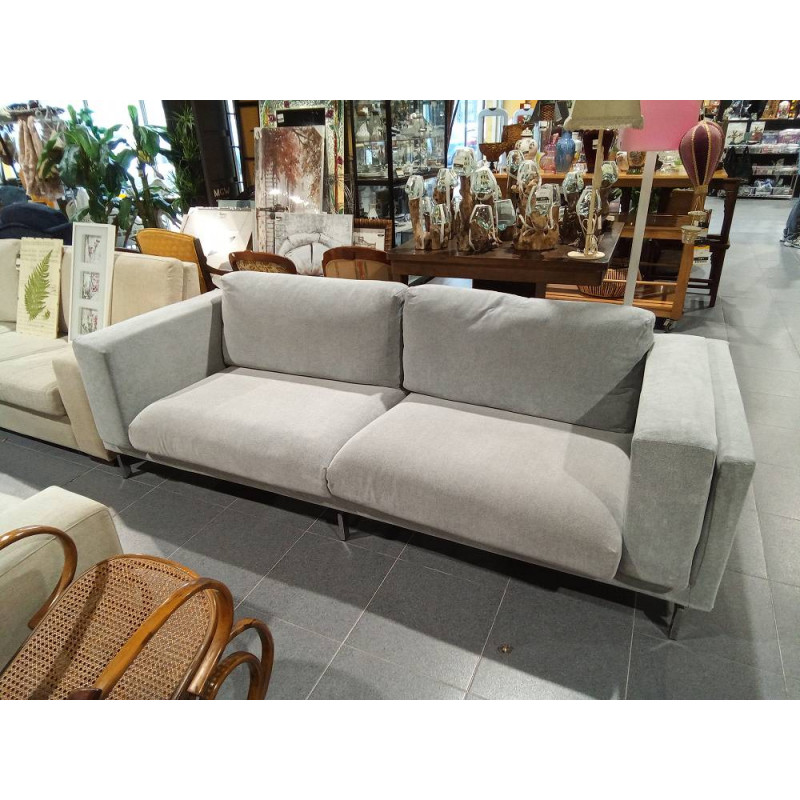SOFA GRIS 3 PLAZAS