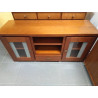 MUEBLE BAJO TV CEREZO PUERTAS CRISTAL