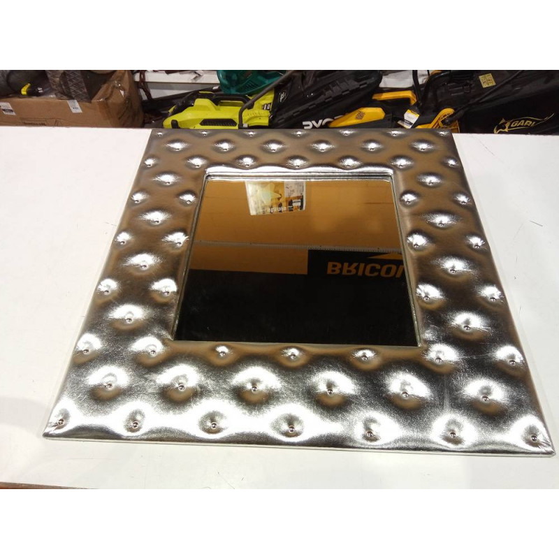 ESPEJO TAPIZ PLATEADO 70X70