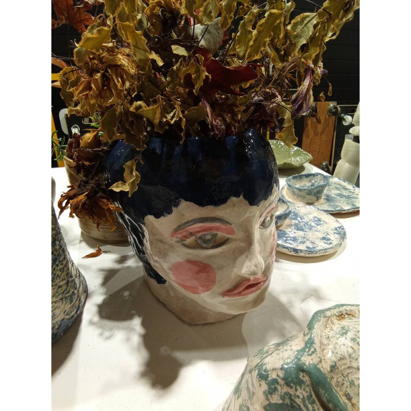 MACETA CERÁMICA CABEZA