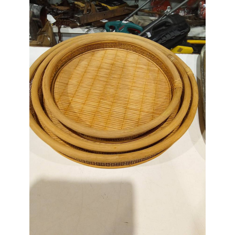 CONJUNTO 3 BANDEJARAS RATAN