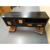 MUEBLE TV MANGO RATAN 145.5X40X60 NEGRO