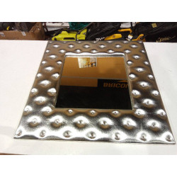 ESPEJO TAPIZ PLATEADO 70X70