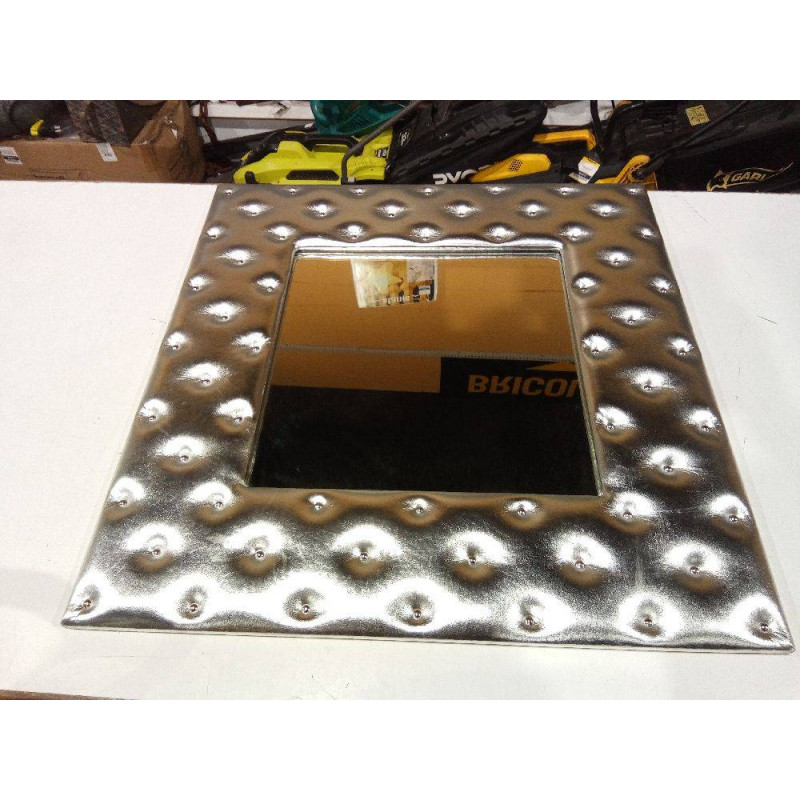 ESPEJO TAPIZ PLATEADO 70X70