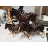  3 CABALLOS DE TIRO PORCELANA INGLESA