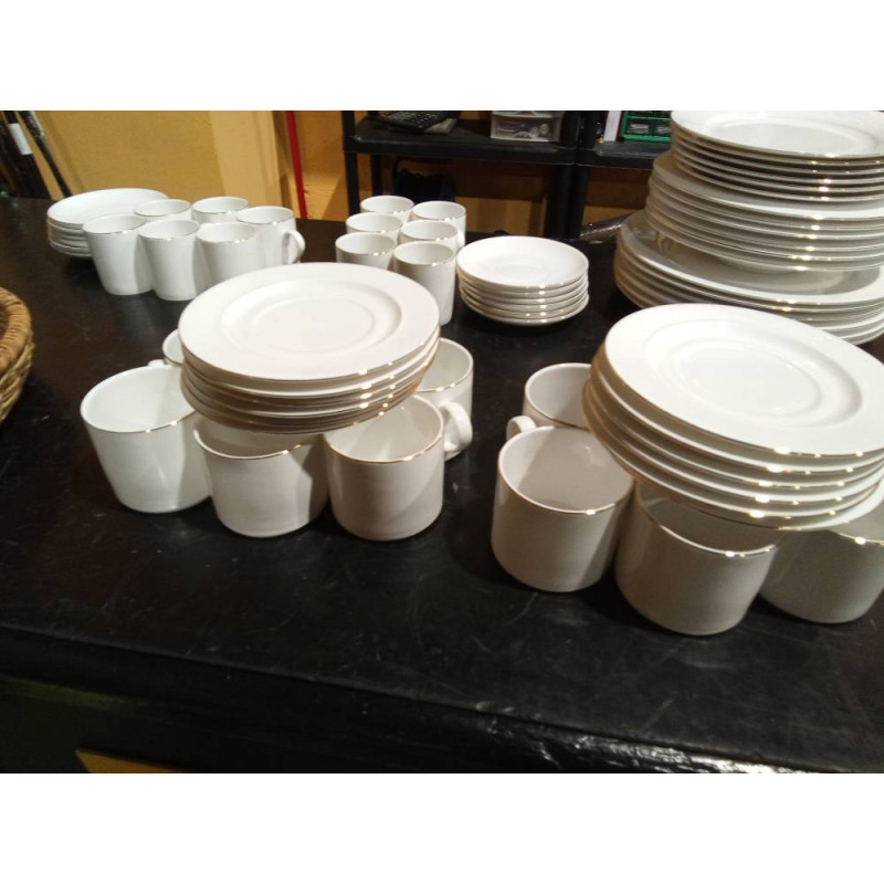 JUEGO DE TE FILO DORADO ZARA HOME 6 TAZAS Y 6 PLATOS