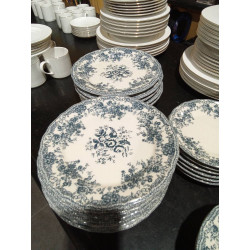 JUEGO 6 PLATO POSTRE FLORAL...