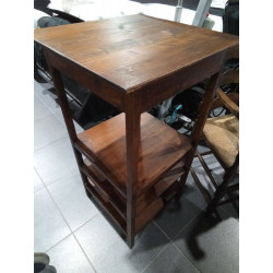 MESA AUXILIAR RUSTICA MADERA 