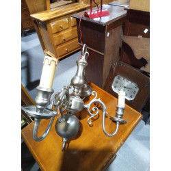 LAMPARA TECHO PLATEADA