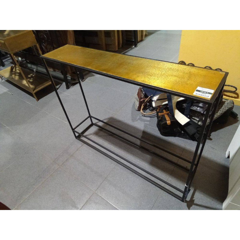 CONSOLA ALUMINIO 110X25X84 DORADO