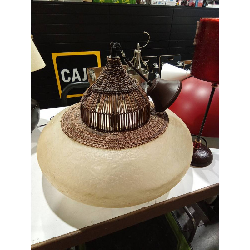 LAMPARA CUERDA Y FIBRA