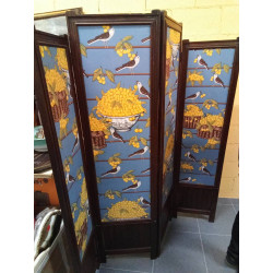 BIOMBO ANTIGUO PÁJAROS 