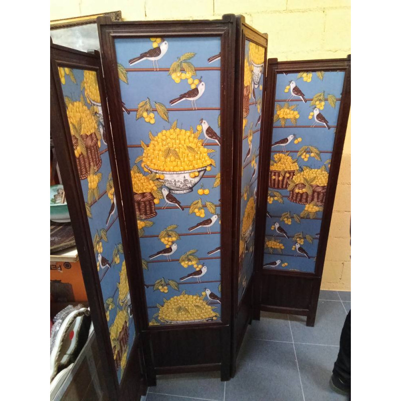 BIOMBO ANTIGUO PÁJAROS 