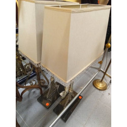 PAREJA LÁMPARAS METAL PIE...