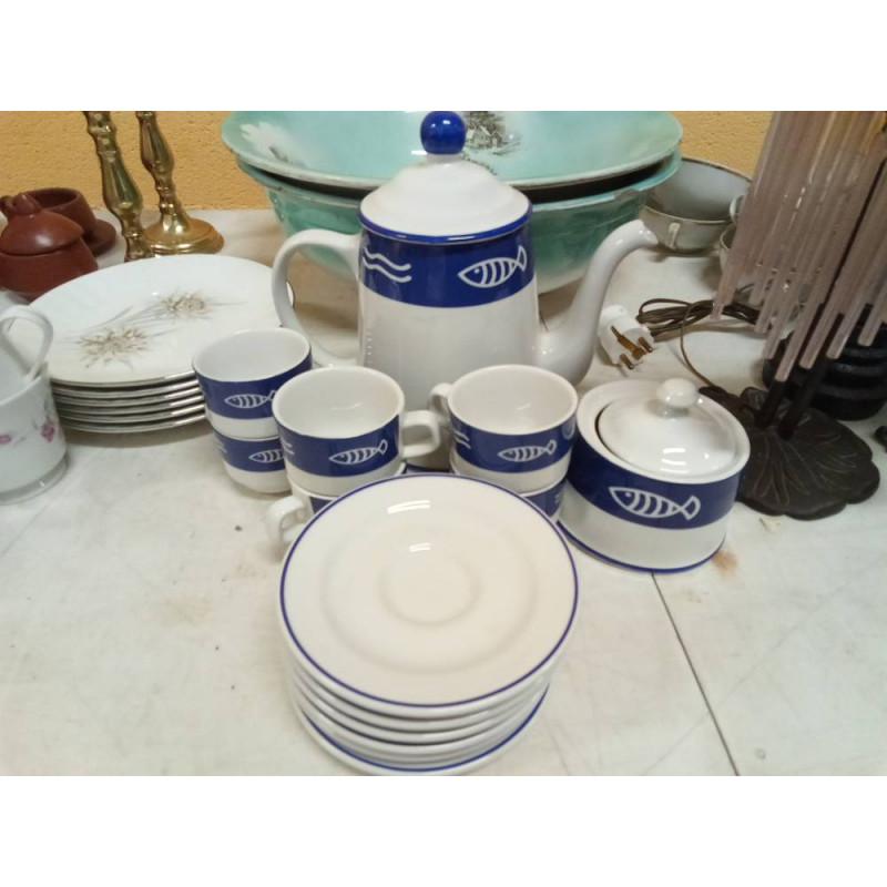 CONJUNTO CAFE 6 SERV. PECES