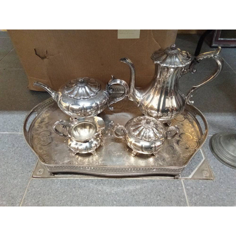 CONJUNTO CAFÉ INGLÉS VINERS BAÑO PLATA