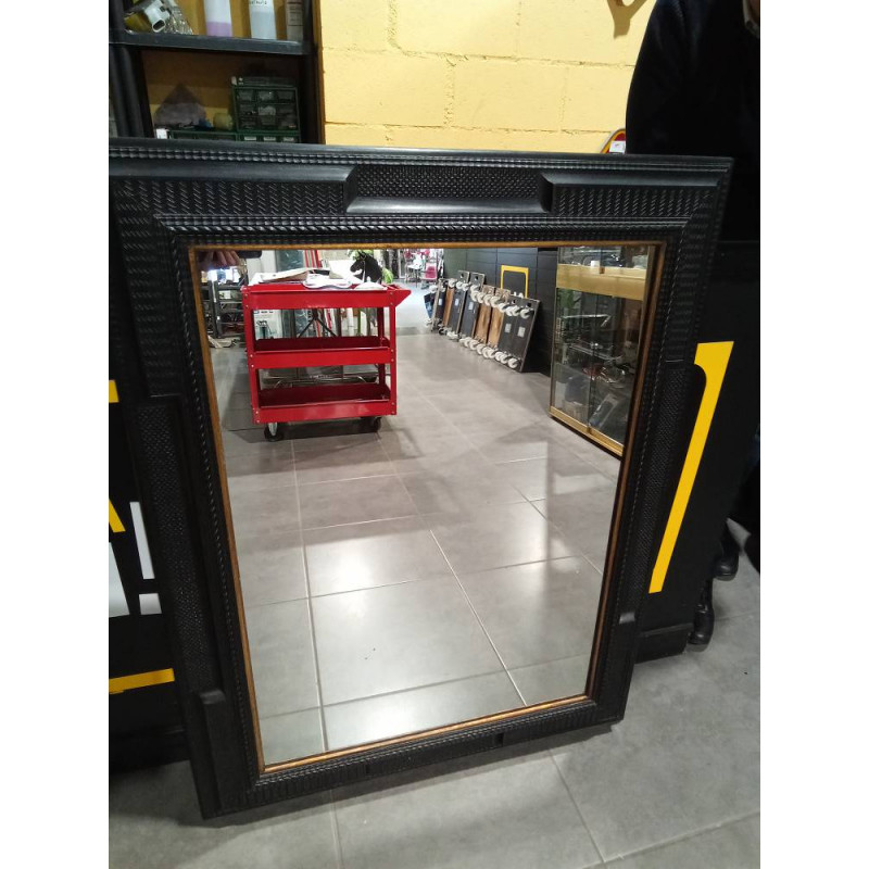 ESPEJO MARCO NEGRO MADERA 