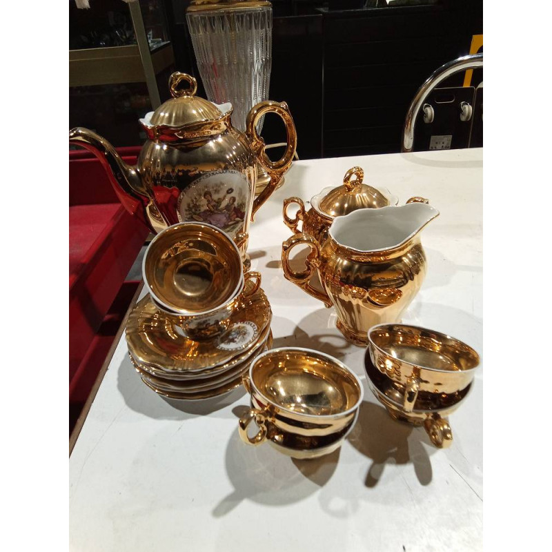 JGO CAFE DORADO PORCELANA