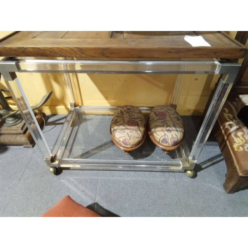 MESA CRISTAL METACRILATO RUEDAS