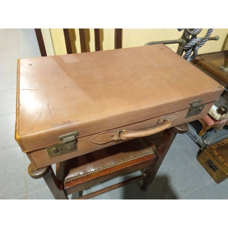 MALETA VINTAGE PIEL MARRÓN 