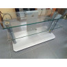 MESA TV CRISTAL GRIS