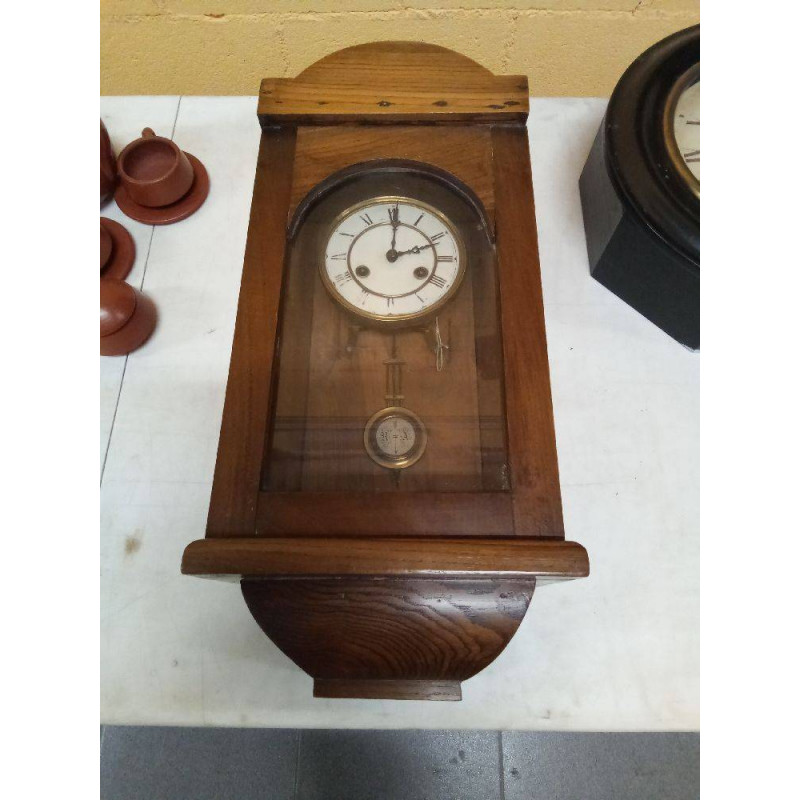 RELOJ PARED PENDULO CAJA CASTAÑO