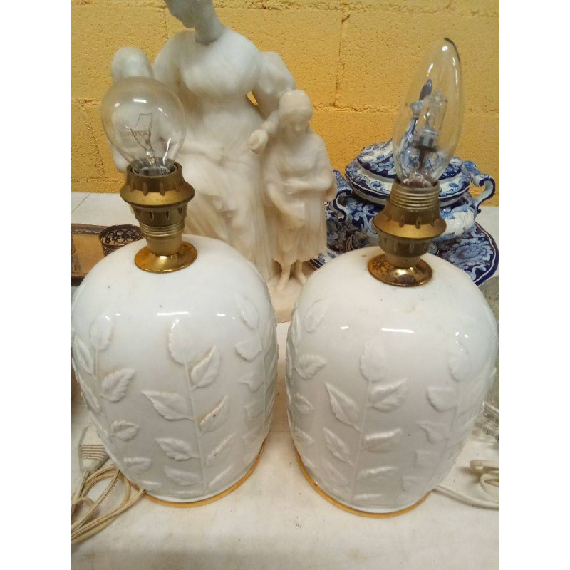 LÁMPARA CERÁMICA HOJAS