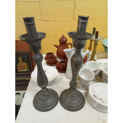 PAREJA CANDELABROS ESTAÑO