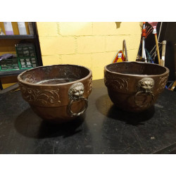 MACETERO DE COBRE MARTILLADO