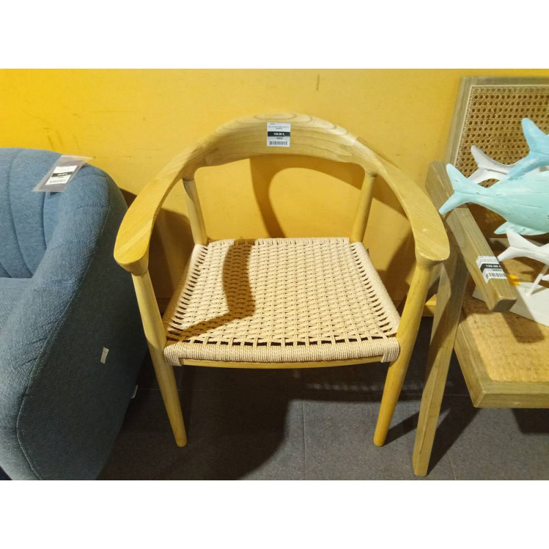 SILLA OLMO FIBRA 59X51X77 MARRON