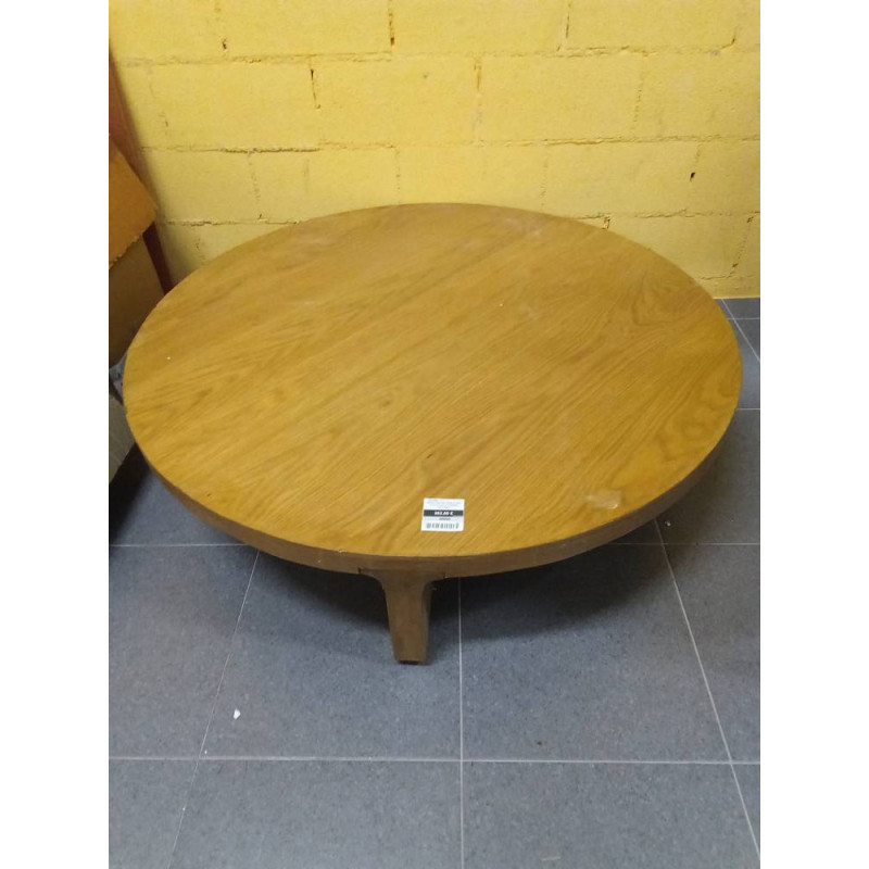 MESA CENTRO ROBLE MDF 121X121X31,5 VENEER NATURAL