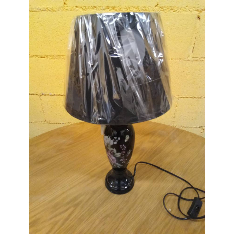 LAMPARA SOBREMESA GRES 28X28X51 PAJARO