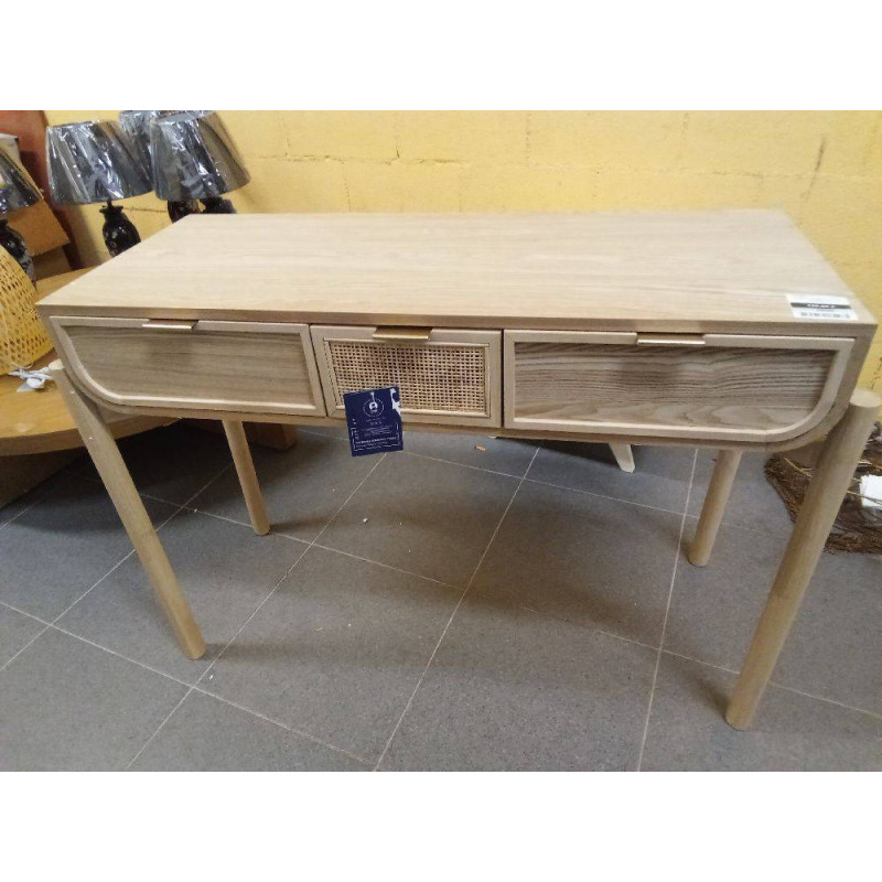 CONSOLA ABETO RATAN 108X40X77
