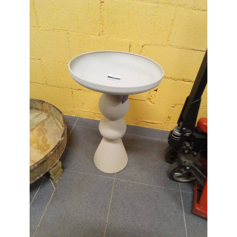 MESITA AUXILIAR METAL 41X41X67 BEIGE